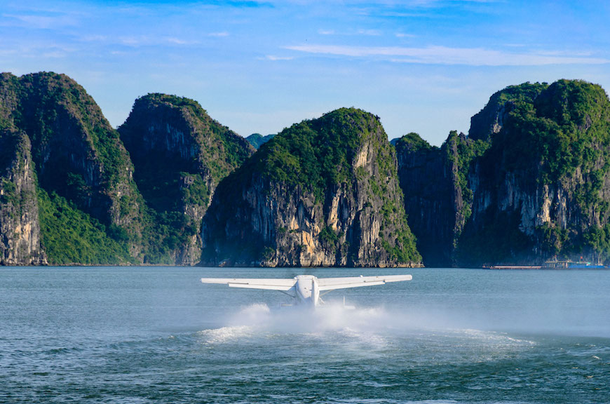 halong bay seaplane ride