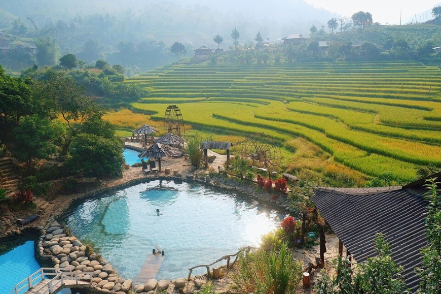 Hot Spring in Mu Cang Chai